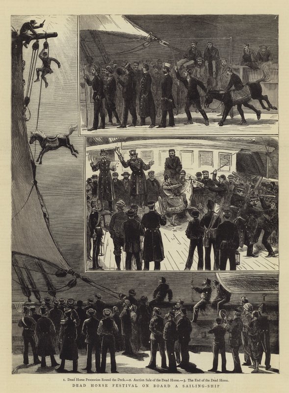 Dead Horse Festival on Board a Sailing-Ship by Joseph Nash