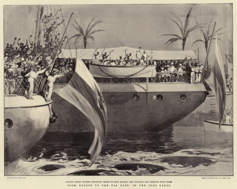 From Europe to the Far East, in the Suez Canal by Joseph Nash