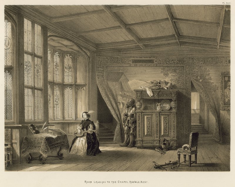 Room Leading to the Chapel, Knowle, Kent by Joseph Nash