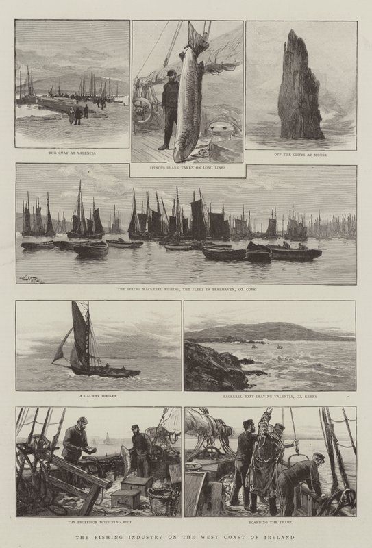 The Fishing Industry on the West Coast of Ireland by Joseph Nash