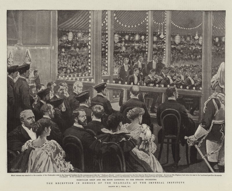 The Reception in Honour of the Shahzada at the Imperial Institute by Joseph Nash