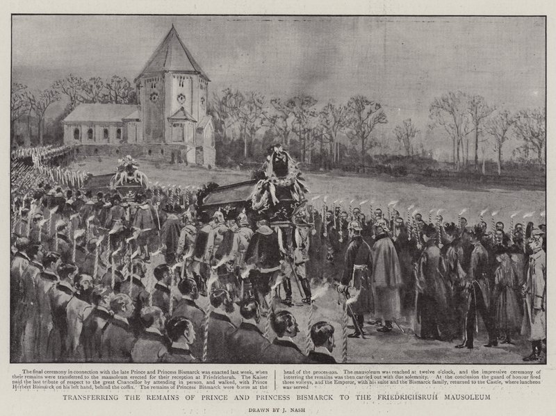 Transferring the Remains of Prince and Princess Bismarck to the Friedrichsruh Mausoleum by Joseph Nash