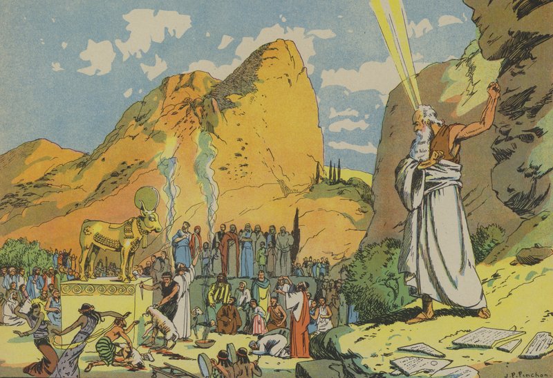 Moses and the Golden Calf by Joseph Porphyre Pinchon