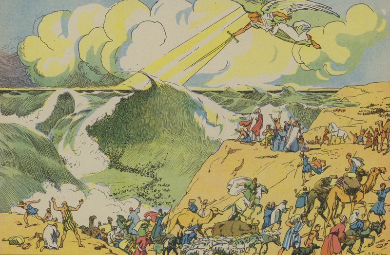 Moses crossing the Red Sea by Joseph Porphyre Pinchon