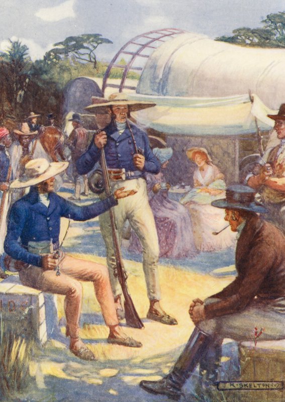 1820 Settlers and their Boer Convoys by Joseph Ratcliffe (after) Skelton