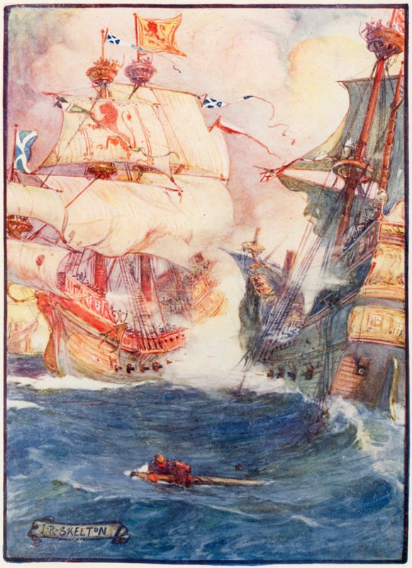 Sea Fight Between the Scottish and English by Joseph Ratcliffe Skelton