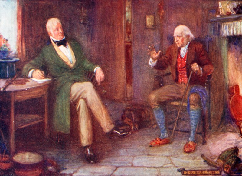 Sir Walter Scott Visiting a Poor Man in His Cottage by Joseph Ratcliffe Skelton