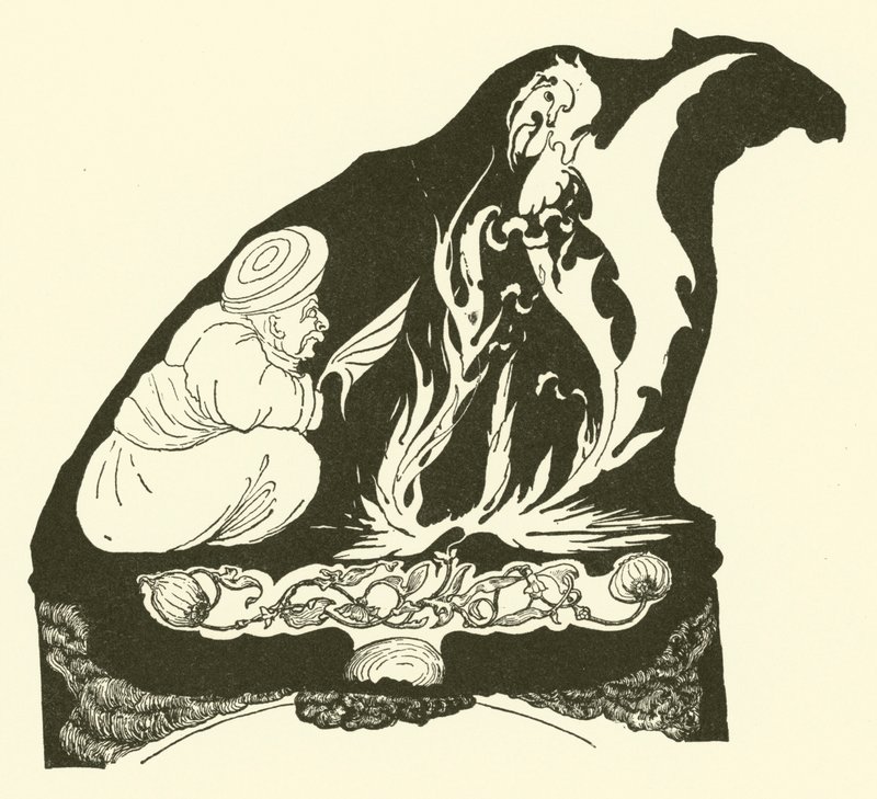 The Djinn Making the Beginnings of the Magic that Brought the Humph to the Camel by Joseph Rudyard (after) Kipling