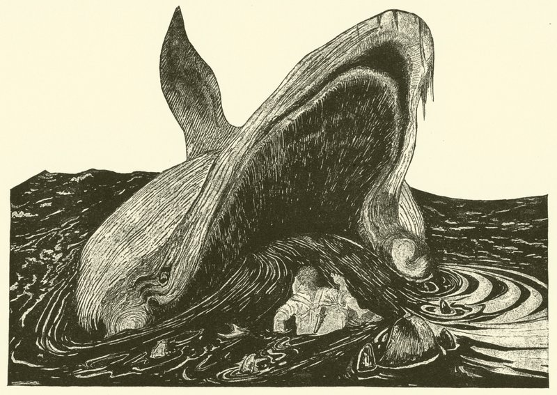 The Whale Swallowing the Mariner by Joseph Rudyard (after) Kipling