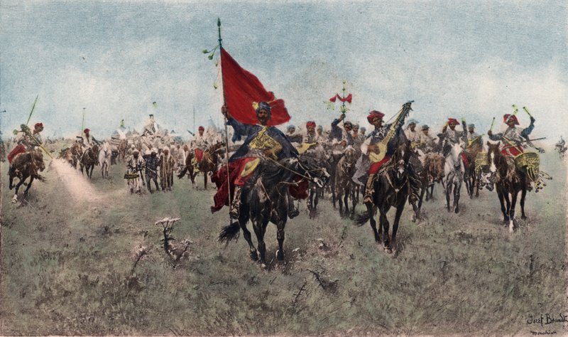 Kurdish Cavalry on the March by Jozef Brandt