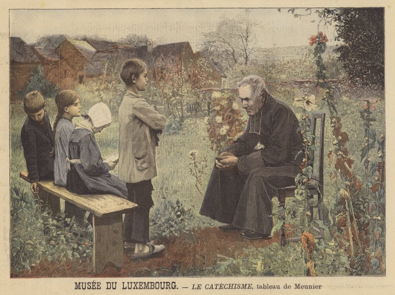 The Catechism Lesson by Jules Alexis Meunier