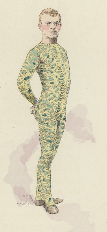 Circus gymnast in leotard by Jules Arsene (after) Garnier