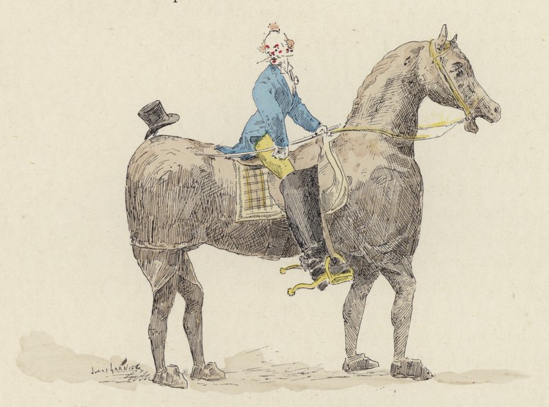 Clown on Costume Horse by Jules Arsene (after) Garnier