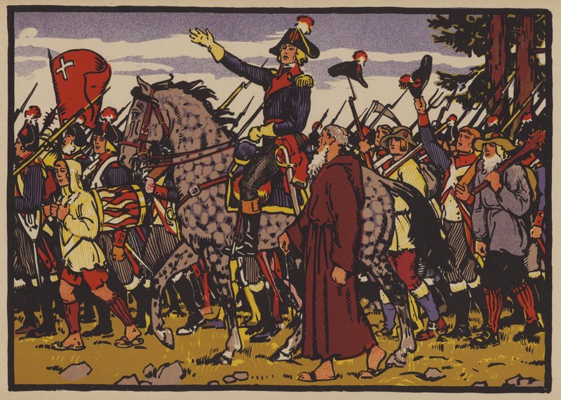 Alois von Reding and the Resistance of Schwyz against the Helvetic Republic Imposed by Revolutionary France by Jules Courvoisier
