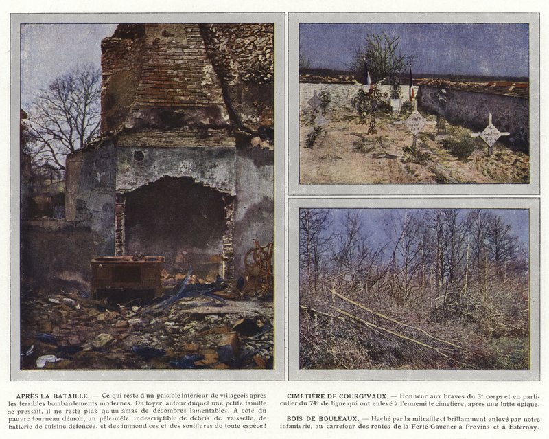 After the Battle, Cemetery of Courgivaux, Birch Wood by Jules Gervais Courtellemont