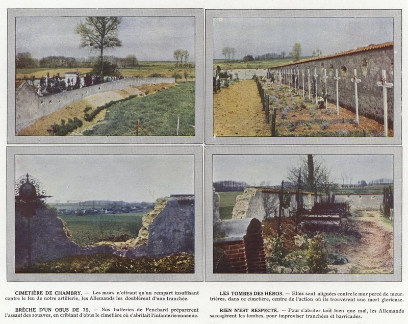 Cemetery of Chambry, The Graves of Heroes, Breach of a 75 Shell, Nothing is Respected by Jules Gervais Courtellemont