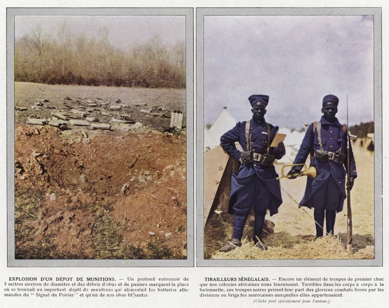 Explosion of a Munitions Depot, Senegalese Riflemen by Jules Gervais Courtellemont