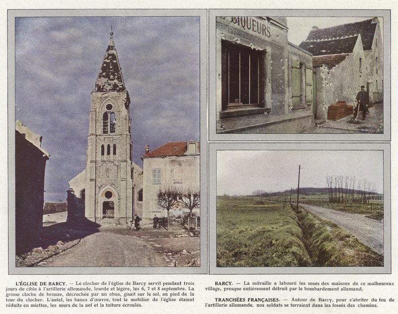 The Church of Barcy, Barcy, French Trenches by Jules Gervais Courtellemont