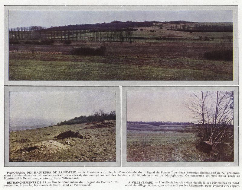 Panorama des Hauteurs de Saint-Prix, Retranchements de 77, A Villevenard by Jules Gervais Courtellemont