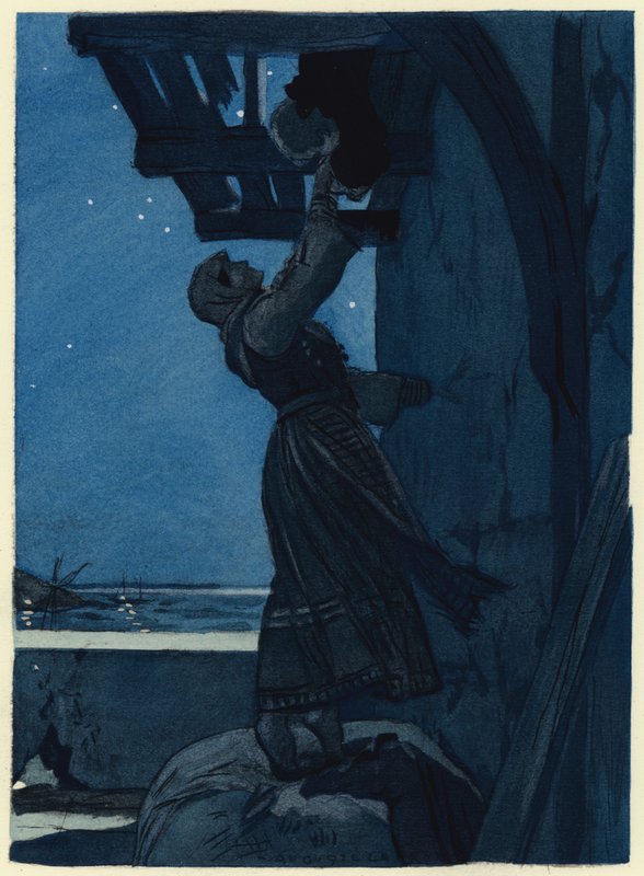 Illustration for memoirs of Casanova by Jules Marie Auguste Leroux