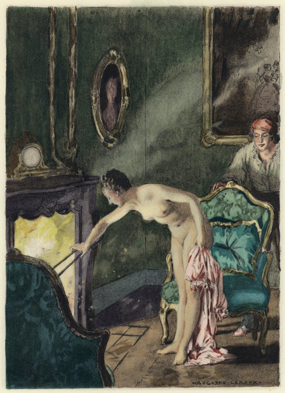 Illustration for memoirs of Casanova by Jules Marie Auguste Leroux