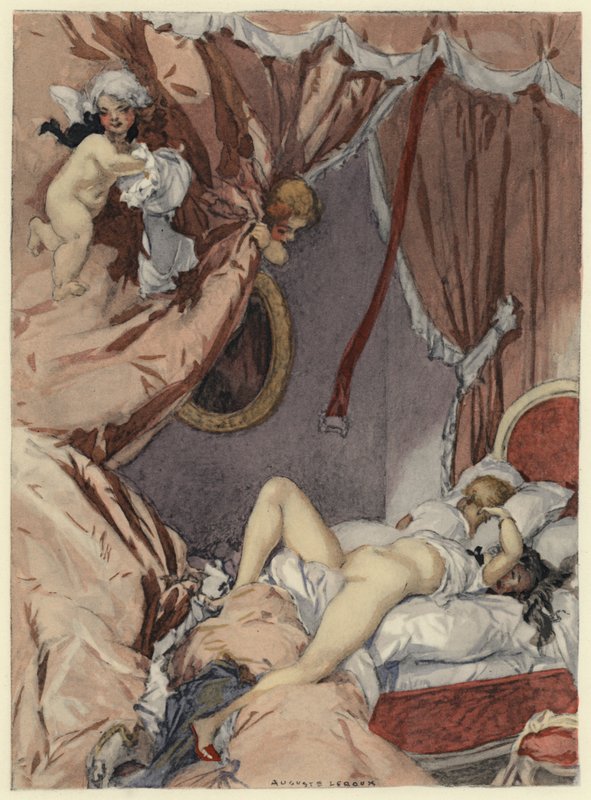 Illustration for memoirs of Casanova by Jules Marie Auguste Leroux