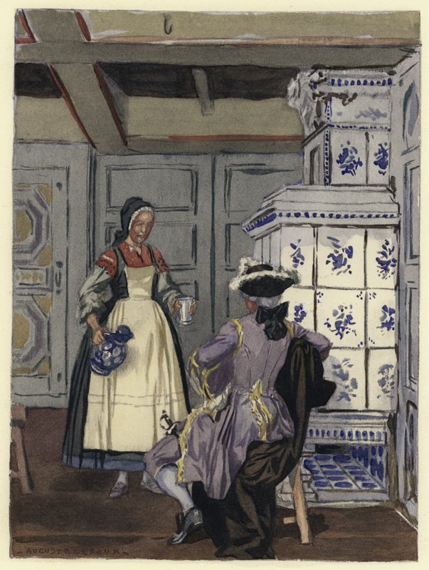 Illustration for memoirs of Casanova by Jules Marie Auguste Leroux