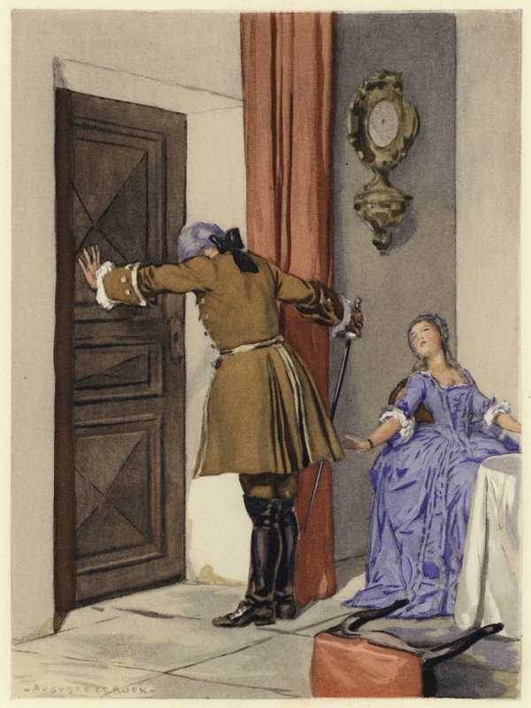Illustration for memoirs of Casanova by Jules Marie Auguste Leroux