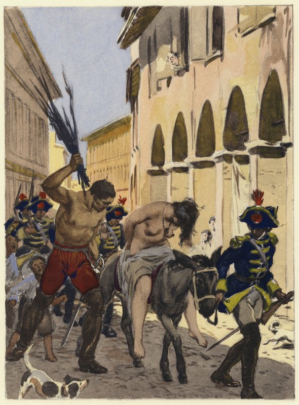 Illustration for memoirs of Casanova by Jules Marie Auguste Leroux