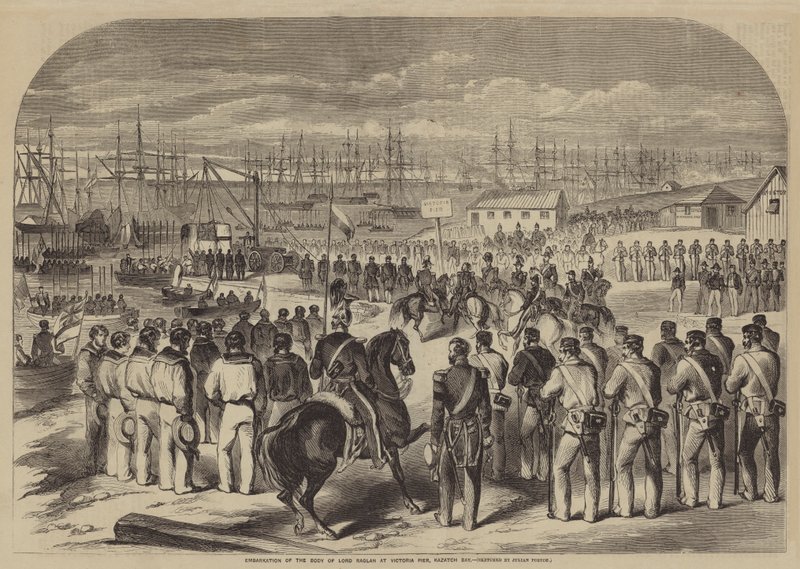 Embarkation of the Body of Lord Raglan at Victoria Pier, Kazatch Bay by Julian Portch