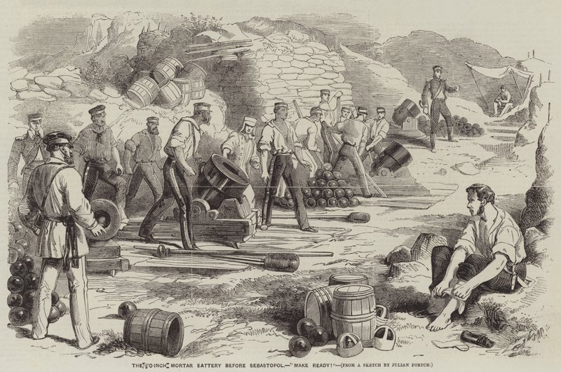 The 10-Inch Mortar Battery before Sebastopol, Make Ready! by Julian Portch