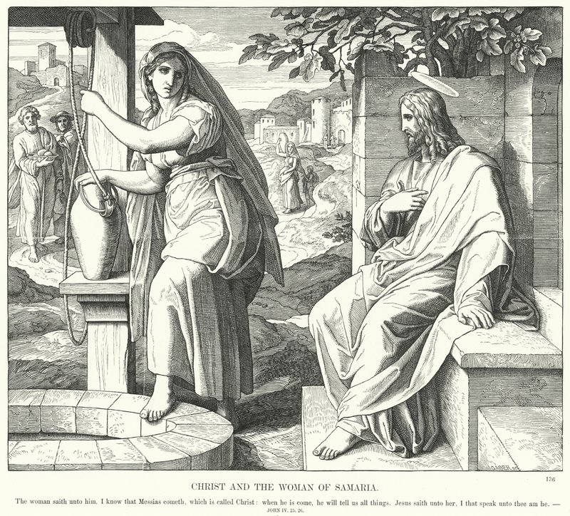 Christ and the Woman of Samaria by Julius (after) Schnorr von Carolsfeld
