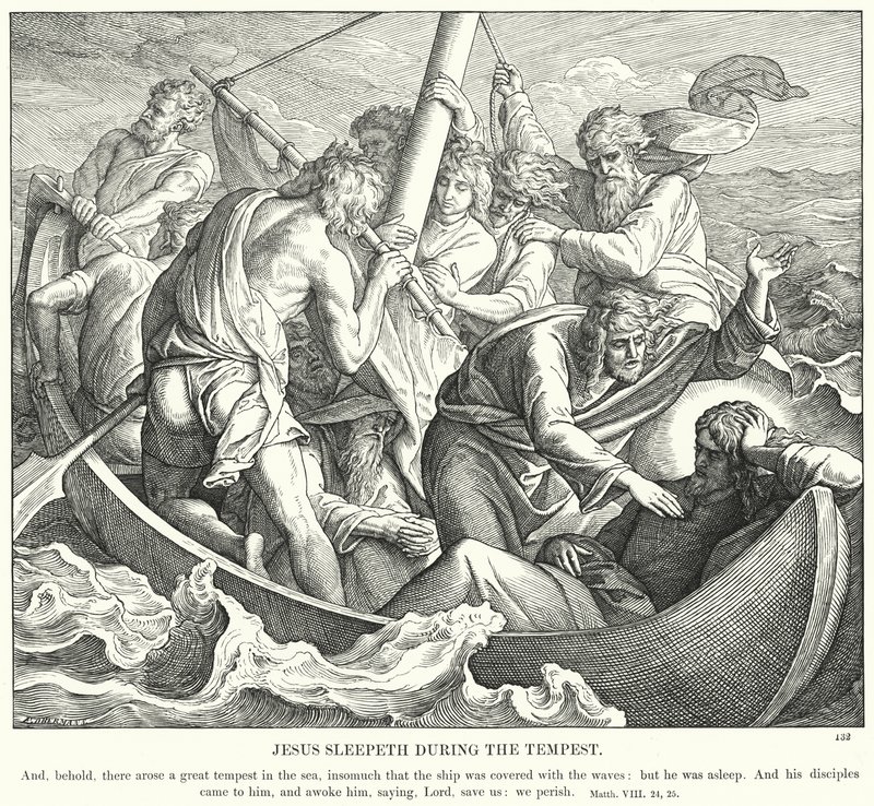 Jesus Sleeps During the Tempest by Julius (after) Schnorr von Carolsfeld