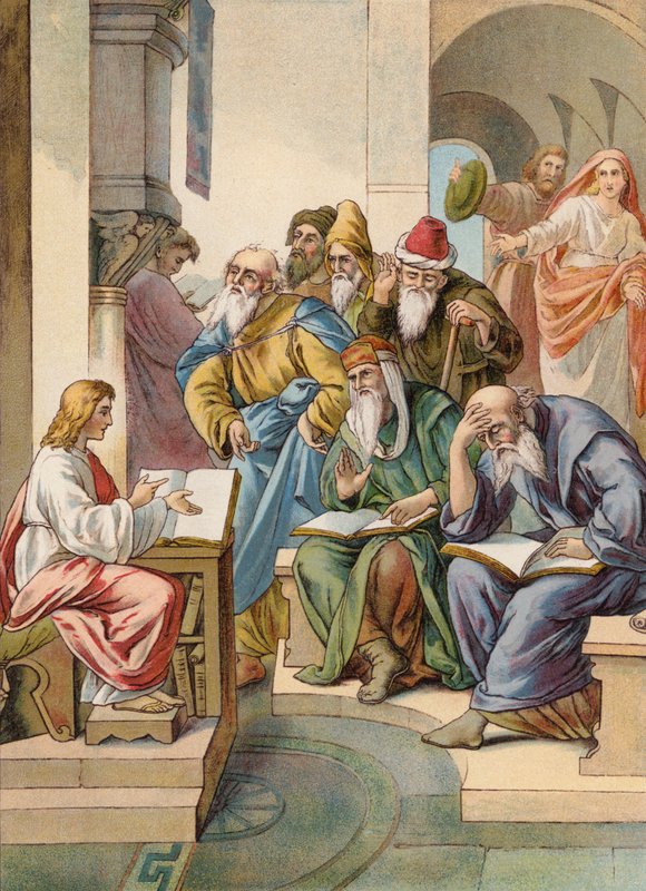 Jesus with the Elders in the Temple by Julius (after) Schnorr von Carolsfeld
