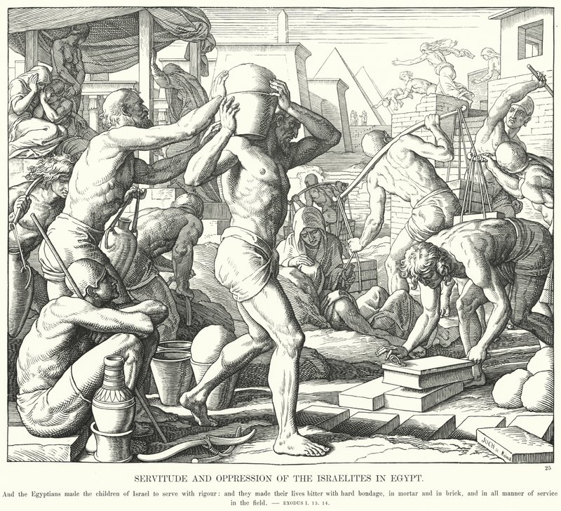 Servitude and Oppression of the Israelites in Egypt by Julius (after) Schnorr von Carolsfeld