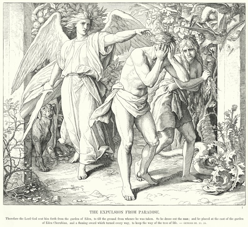 The Expulsion from Paradise by Julius (after) Schnorr von Carolsfeld