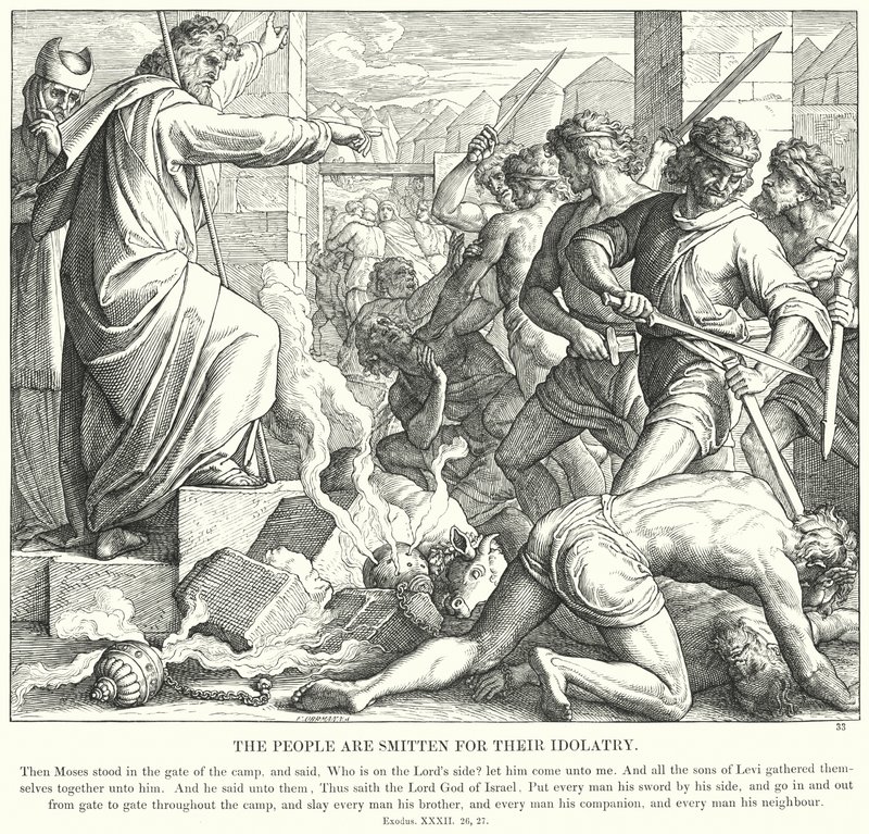 The People are Smitten for Their Idolatry by Julius (after) Schnorr von Carolsfeld