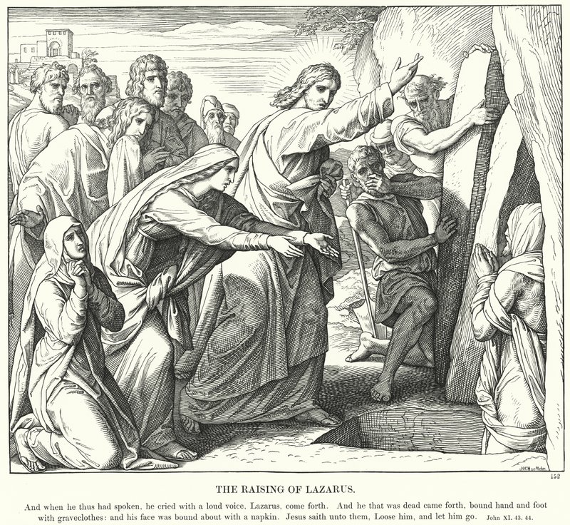 The Raising of Lazarus by Julius (after) Schnorr von Carolsfeld
