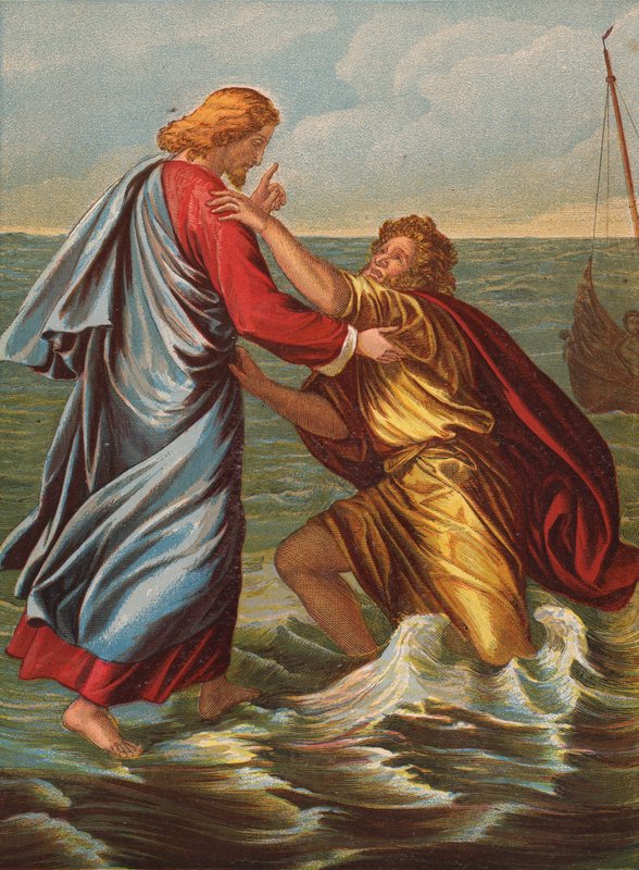 Peter walking on the sea by Julius Schnorr von Carolsfeld