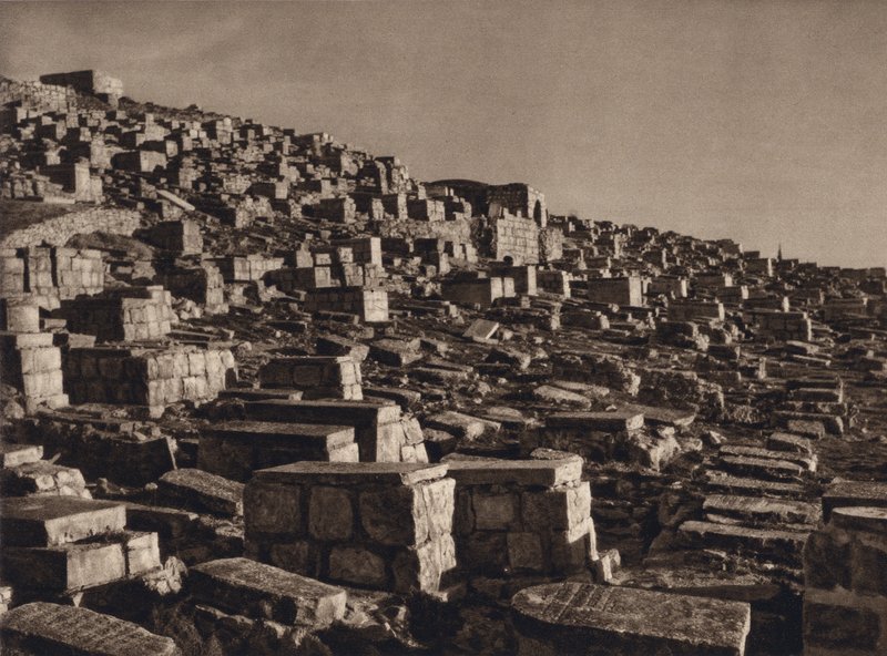 Jerusalem, Valley of Johoshaphat with Jewish Graves by Karl Grober