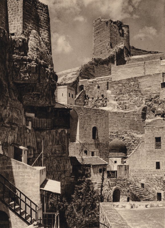 Mar Saba, Tower of Eudoxia and Monastery by Karl Grober