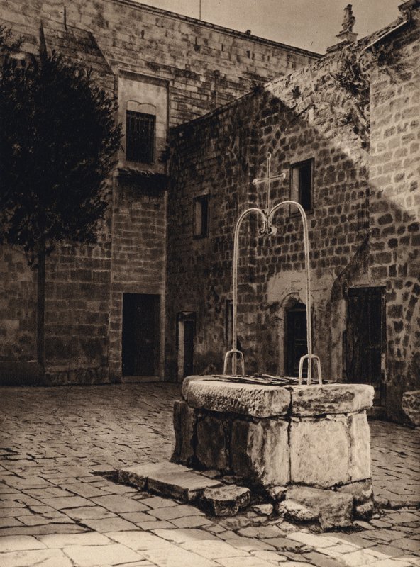 Nazareth, Well in the Courtyard of the Church of the Annunciation by Karl Grober