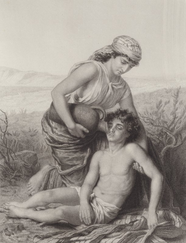 Hagar and Ishmael by Karl Wilhelm Friedrich Bauerle