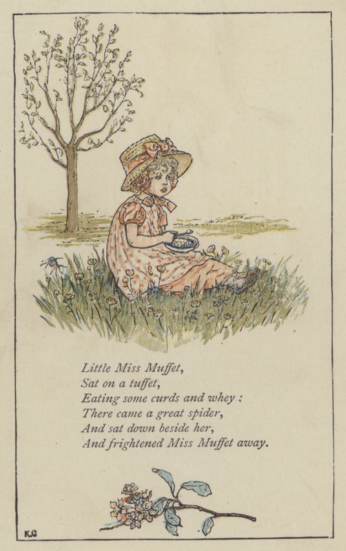 Little Miss Muffet by Kate (after) Greenaway