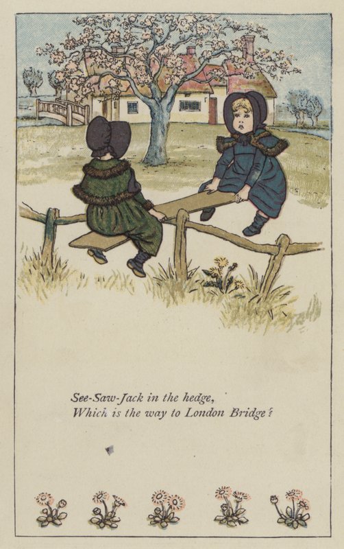 See-saw-Jack in the hedge by Kate (after) Greenaway