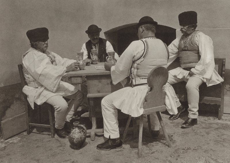 Poiana-Sibiului, Enjoying a Glass of Wine by Kurt Hielscher