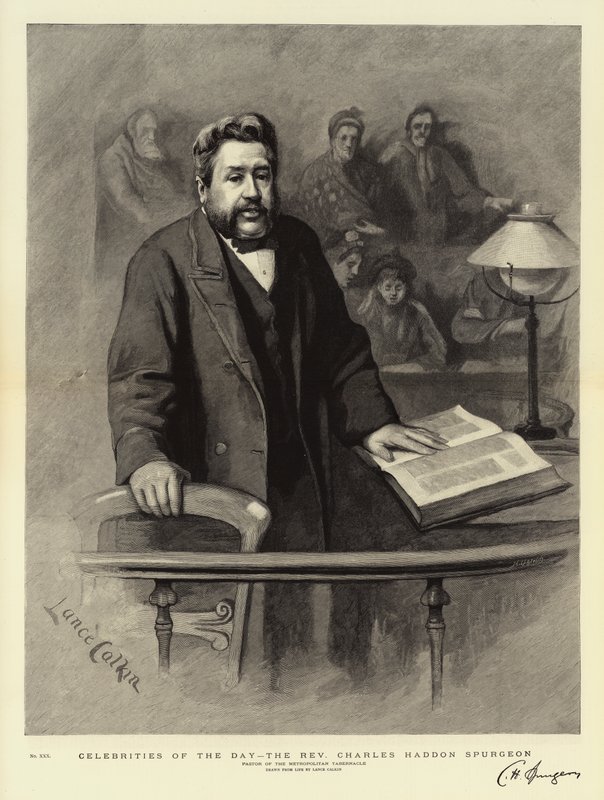 Celebrities of the Day, the Reverend Charles Haddon Spurgeon by Lance Calkin