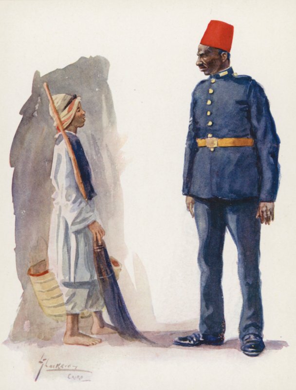 People of Egypt: Policeman and Boy, Ascari Balis wa waled by Lance Thackeray