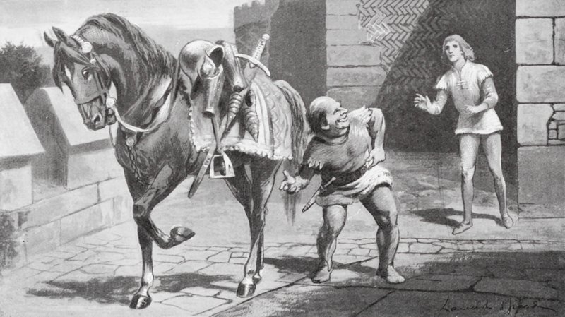 His mother sent Gareth a beautiful horse and a suit of fine armour by Lancelot Speed