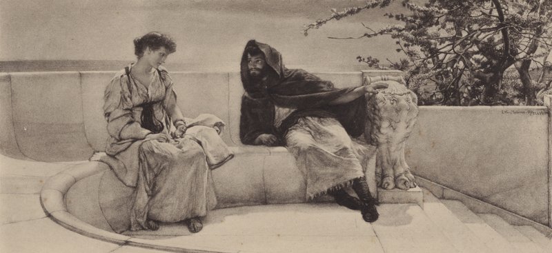 The Old Story by Lawrence (after) Alma Tadema